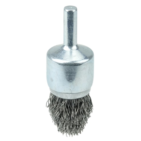 Weiler Controlled Flare Crimped Wire End Brush 3/4", .014" Steel Fill 10306 - main